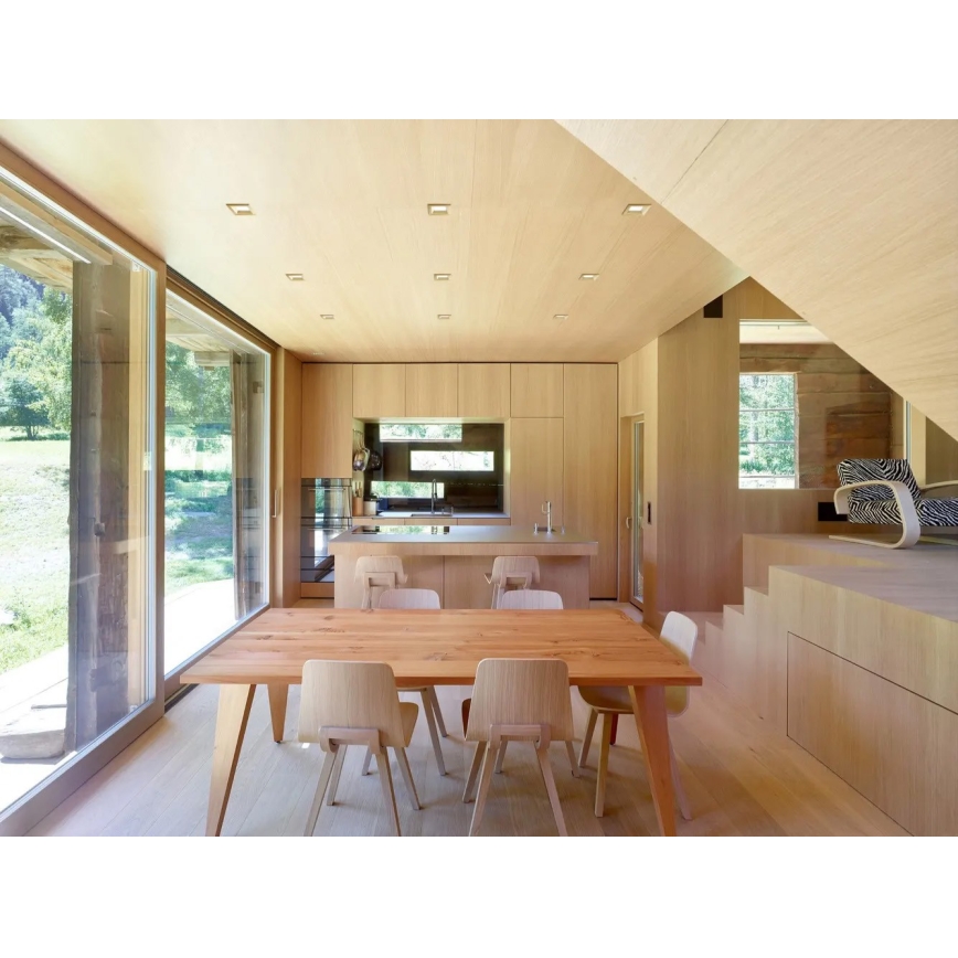 APLED - Lampada LED da incasso SQUARE WOODLINE LED/6W/230V 3000K 12x12 cm pino legno solido