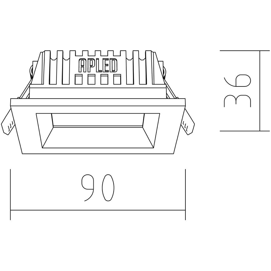 APLED - Lampada LED da incasso SQUARE WOODLINE LED/6W/230V 3000K 12x12 cm pino legno solido
