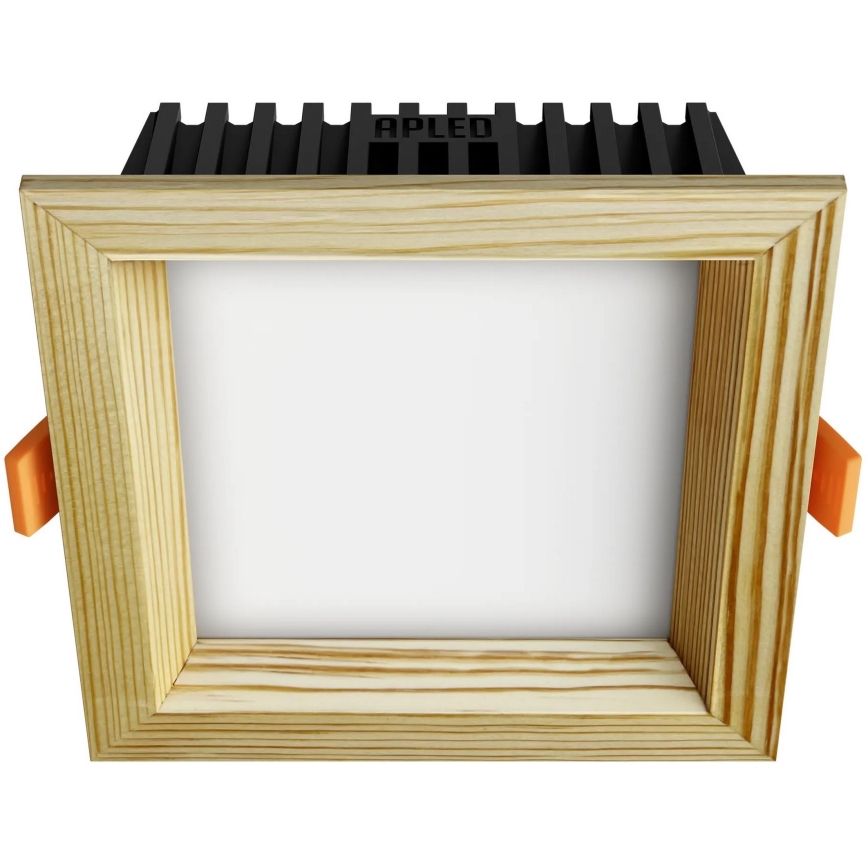 APLED - Lampada LED da incasso SQUARE WOODLINE LED/6W/230V 4000K 12x12 cm pino legno solido