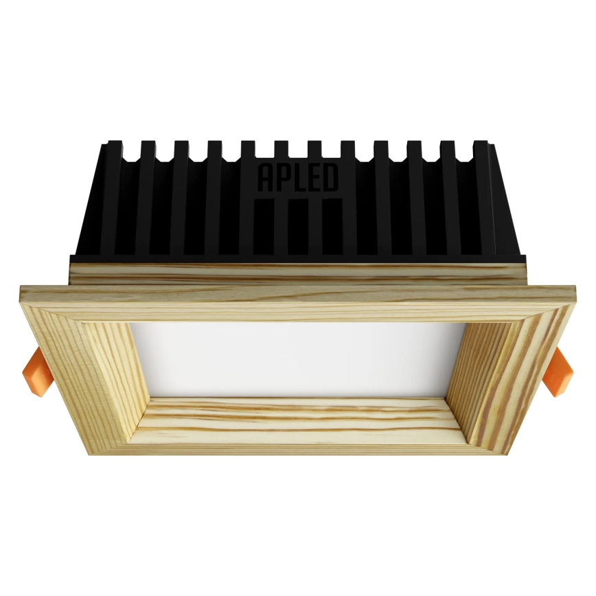 APLED - Lampada LED da incasso SQUARE WOODLINE LED/6W/230V 4000K 12x12 cm pino legno solido