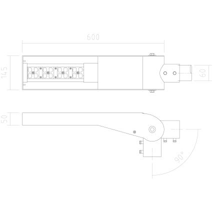 APLED - Lampada stradale LED FLEXIBO PREMIUM LED/58W/90-265V IP65 2700K