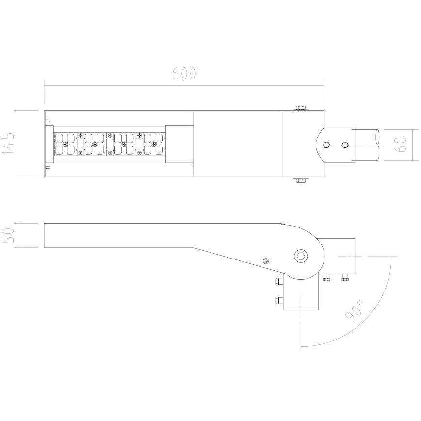 APLED - Lampada stradale LED FLEXIBO PREMIUM LED/58W/90-265V IP65 2700K
