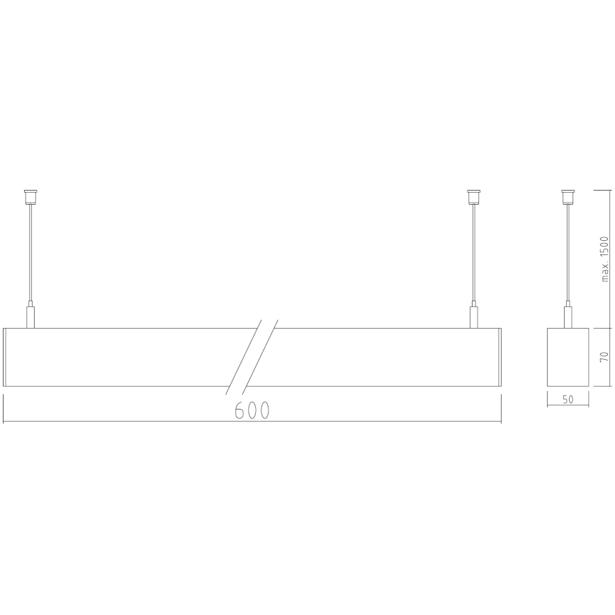 APLED - Lampadario LED su corda LOOK LED/23W/230V 4000K 60 cm argento