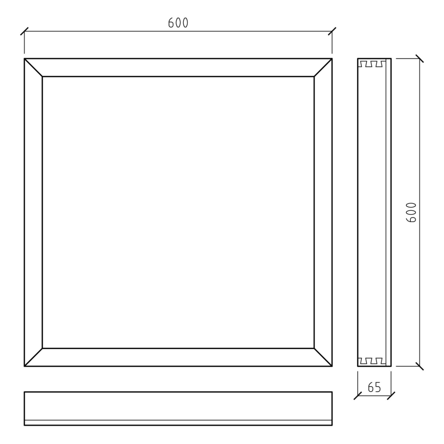 APLED - LED-Anbauplatte QUADRA LED/40W/230V Eiche