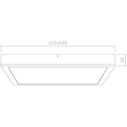 APLED - LED-Anbauplatte QUADRA LED/40W/230V Eiche