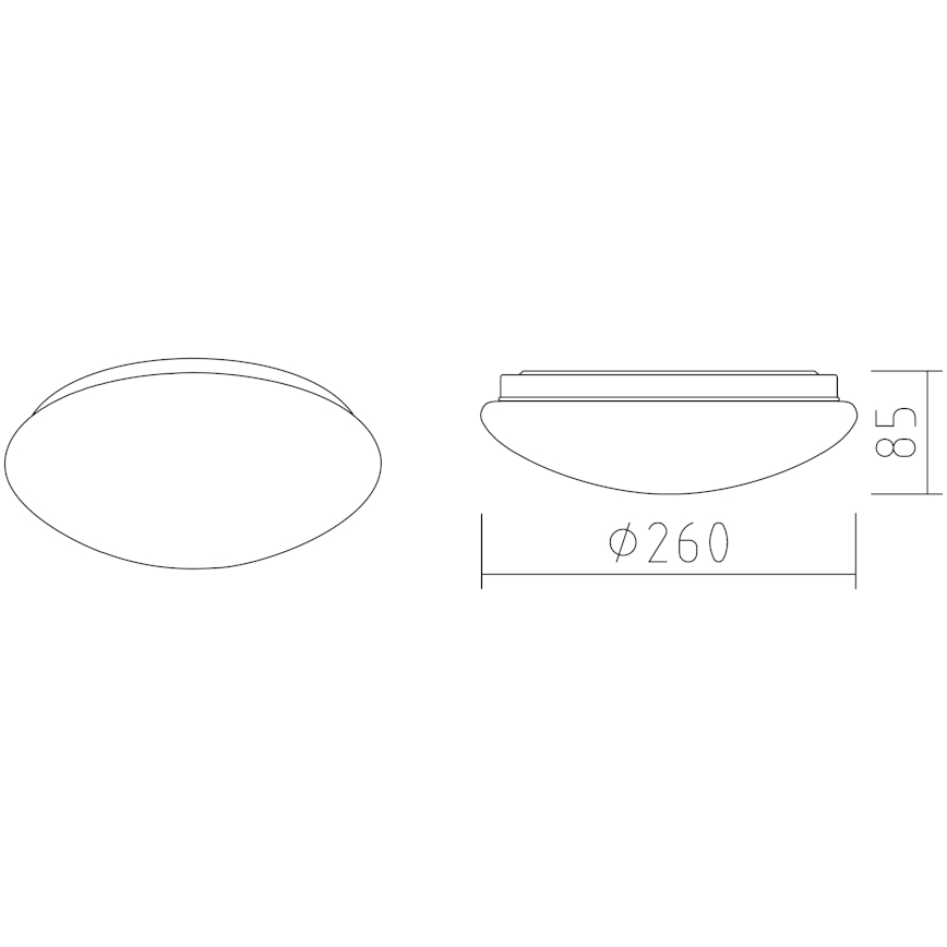 APLED - LED-Deckenleuchte LENS P TRICOLOR LED/12W/230V IP41 2700 - 6500K 825lm
