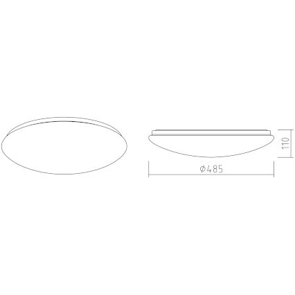 APLED - LED-Deckenleuchte LENS P TRICOLOR LED/36W/230V IP41 2700 - 6500K 2520lm