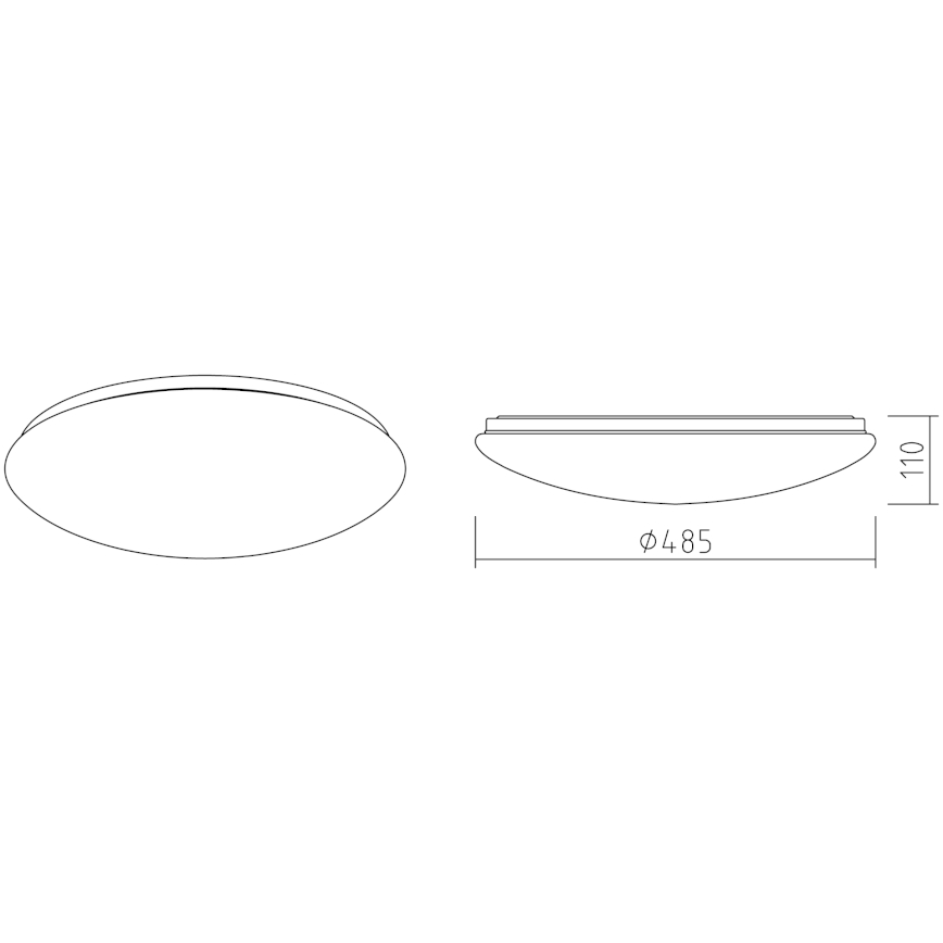 APLED - LED-Deckenleuchte LENS P TRICOLOR LED/36W/230V IP41 2700 - 6500K 2520lm