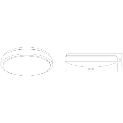APLED - LED-Deckenleuchte LENS PP TRICOLOR LED/24W/230V IP41 2700 - 6500K 1680lm