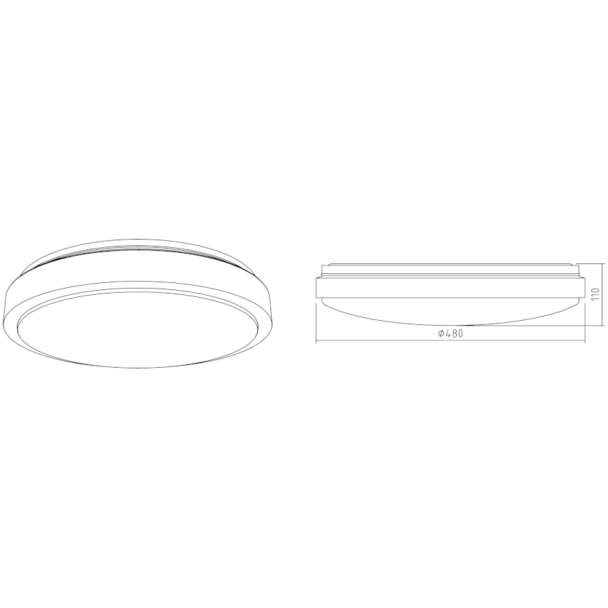 APLED - LED-Deckenleuchte LENS PP TRICOLOR LED/36W/230V IP41 2700 - 6500K 2520lm