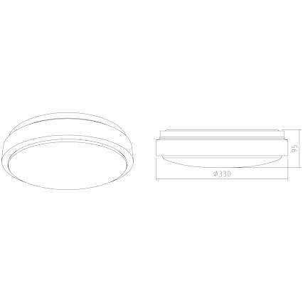 APLED - LED-Deckenleuchte LENS R TRICOLOR LED/12W/230V IP41 2700 - 6500K 825lm