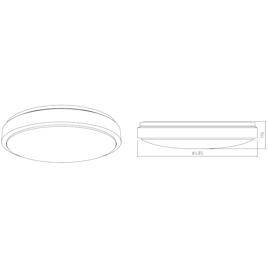 APLED - LED-Deckenleuchte LENS R TRICOLOR LED/36W/230V IP41 2700 - 6500K 2520lm
