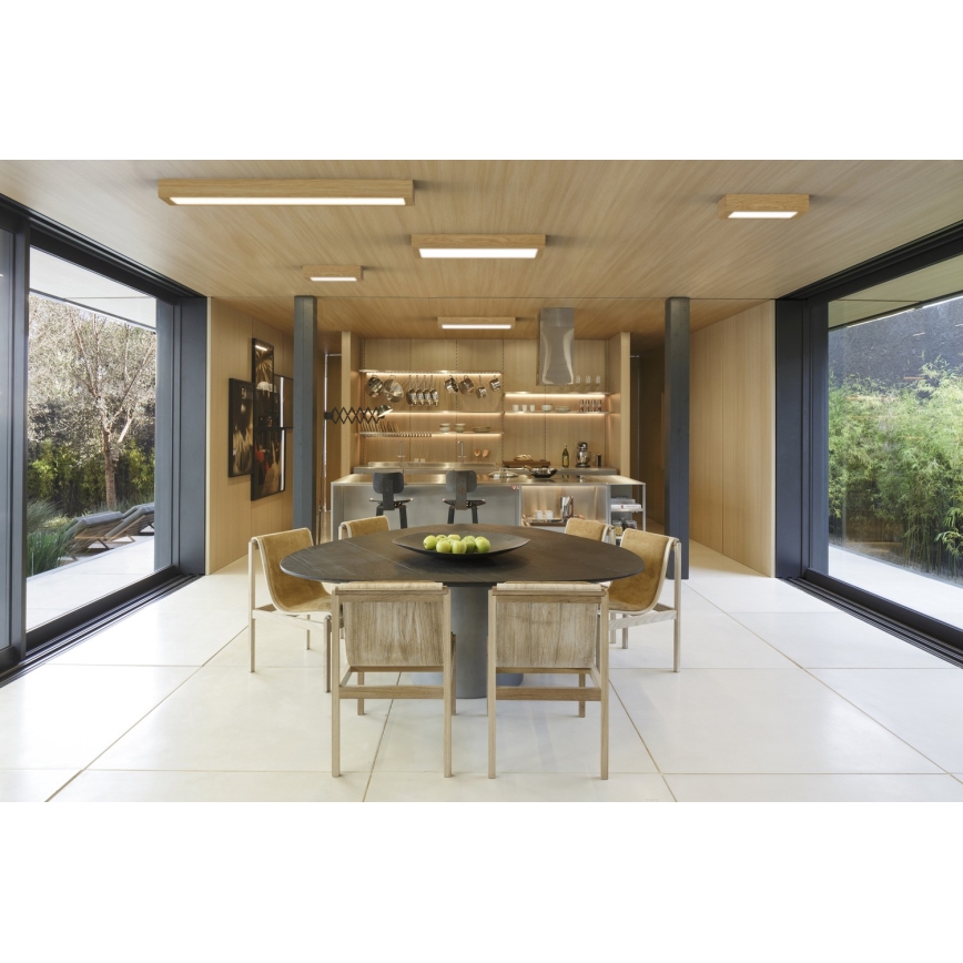 APLED - LED Deckenleuchte QUADRA LED/24W/230V Eiche