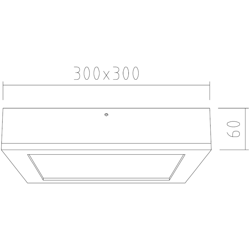 APLED - LED Deckenleuchte QUADRA LED/24W/230V Eiche