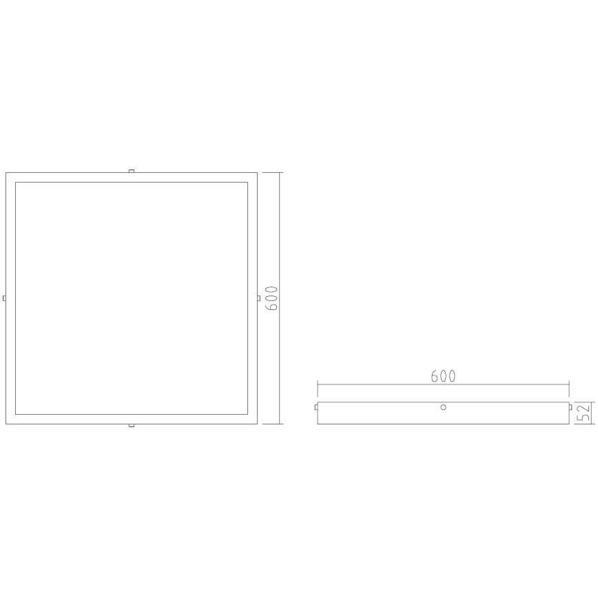 APLED - LED Deckenpaneel QUADRA LED/40W/230V 4000K 60x60cm IP41