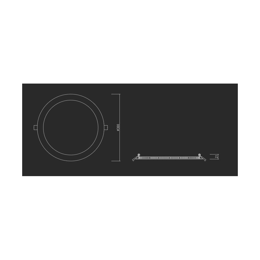 APLED - LED-Einbauleuchte für Badezimmer RONDO LED/24W/230V IP40 d 30 cm weiß
