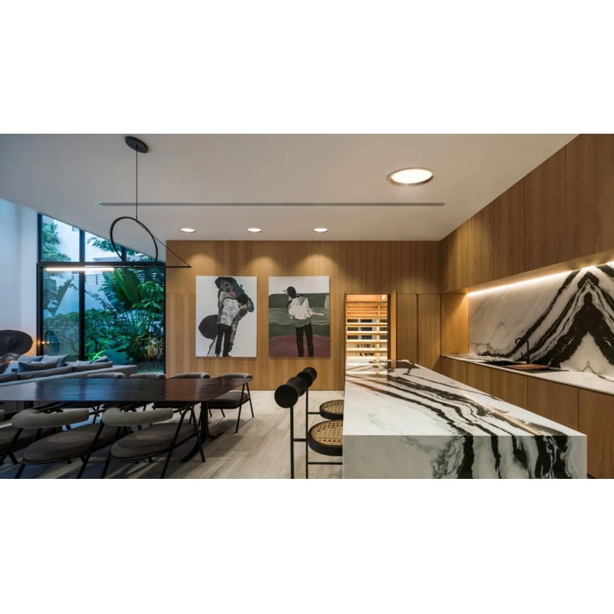 APLED - LED-Einbauleuchte RONDO WOODLINE LED/18W/230V 4000K d 26 cm Eiche Massivholz