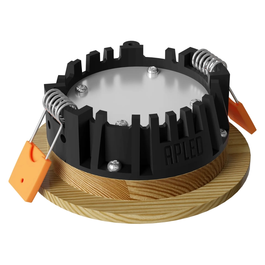 APLED - LED-Einbauleuchte RONDO WOODLINE LED/3W/230V 3000K d 9 cm Kiefer Massivholz