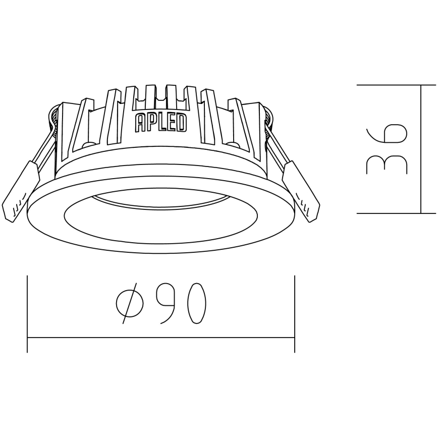 APLED - LED-Einbauleuchte RONDO WOODLINE LED/3W/230V 3000K d 9 cm Kiefer Massivholz