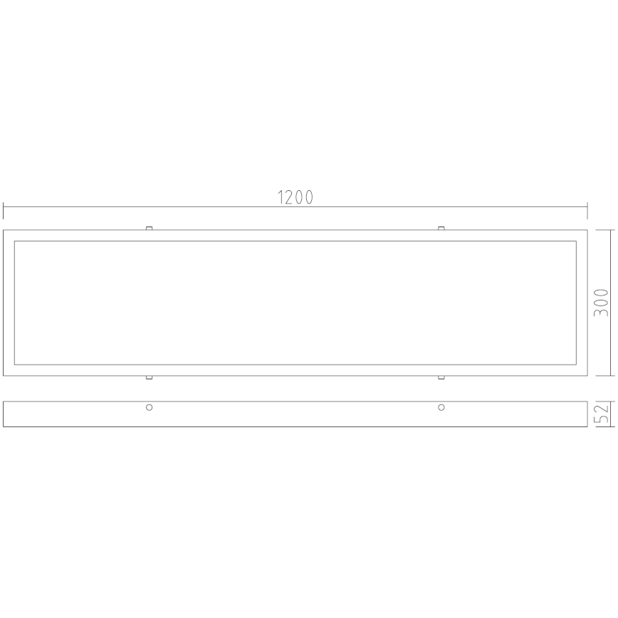 APLED - Panneau monté en surface LED LONG LED/40W/230V 4000K 120x30cm IP41 blanc