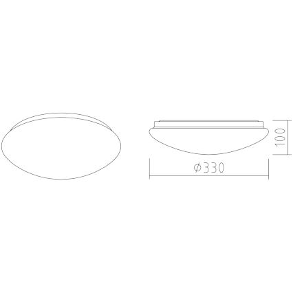 APLED - Plafoniera LED con sensore LENS P TRICOLOR LED/18W/230V IP44 2700 - 6500K 1210lm