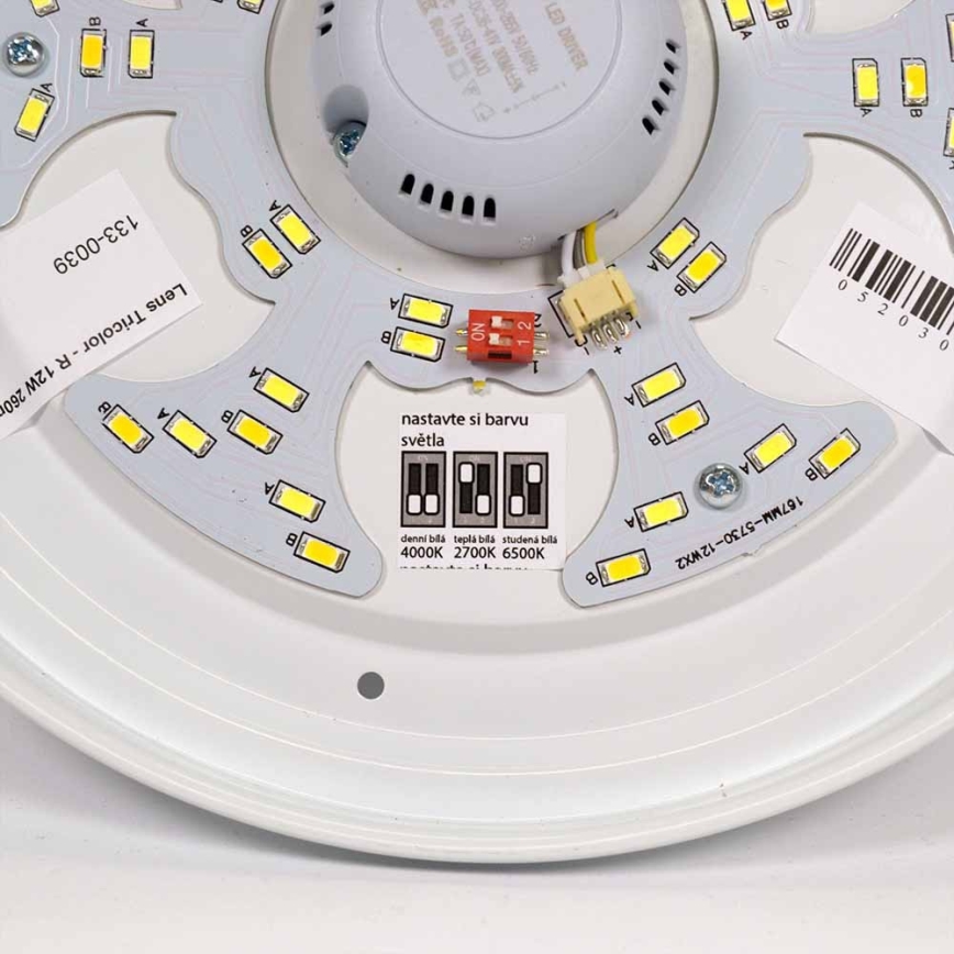 APLED - Plafoniera LED con sensore LENS PP TRICOLOR LED/18W/230V IP44 2700 - 6500K 1210lm