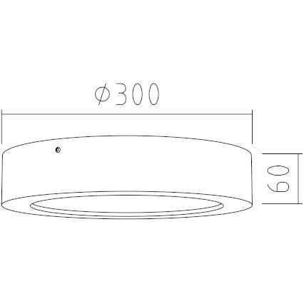 APLED - Plafoniera LED RONDO LED/24W/230V d. 30 cm legno