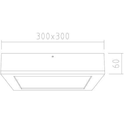 APLED - Plafonnier QUADRA LED/24W/230V chêne