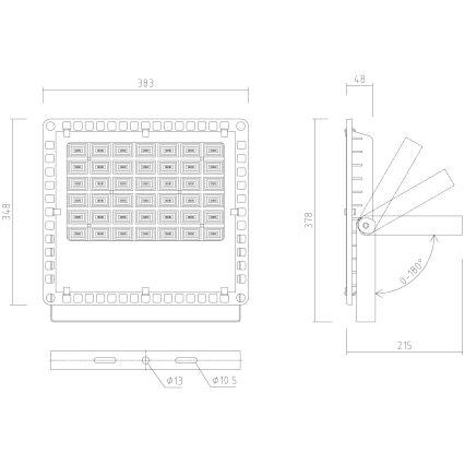 APLED - Projecteur LED extérieur PRO LED/150W/230V IP66 15000lm 6000K