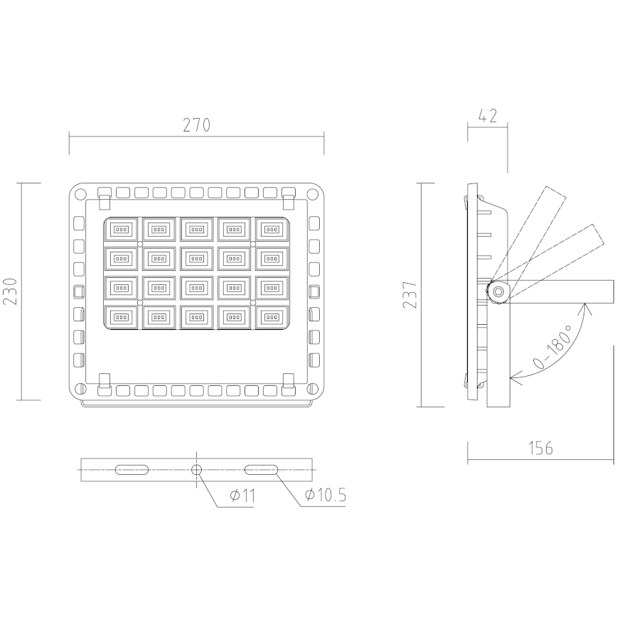 APLED - Projecteur LED extérieur PRO LED/50W/230V IP66 5000lm 6000K