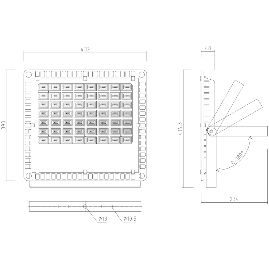 APLED - Riflettore LED da esterno PRO LED/200W/230V IP66 20000lm 6000K