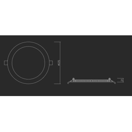 APLED - Spot encastrable de salle de bain RONDO LED/18W/230V IP40 d. 22,5 cm chrome mat