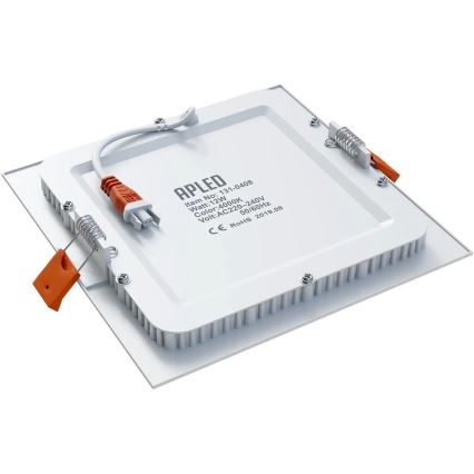 APLED - Spot encastrable de salle de bain SQUARE LED/12W/230V IP40 17x17 cm blanc