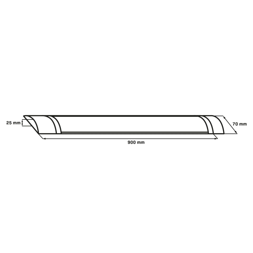 Apparecchio fluorescente LED/30W/230V 4000K 90 cm nero