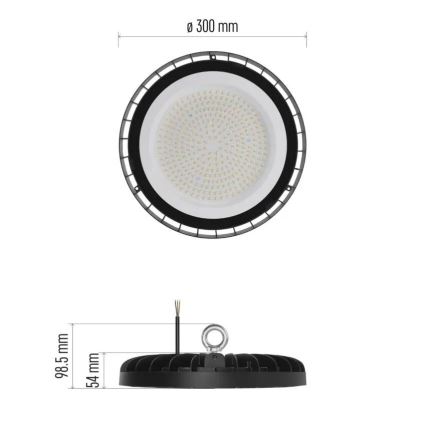 Apparecchio LED industriale High Bay 166W 230V IP65 4000K