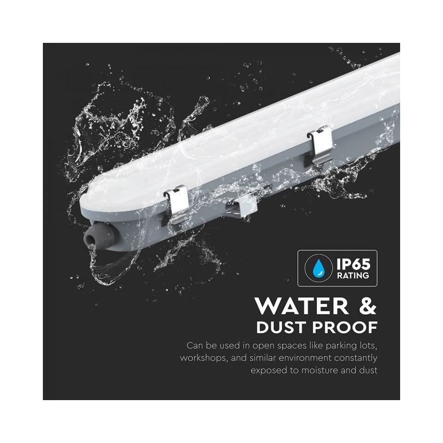 Apparecchio fluorescente tecnico a LED con modulo di emergenza LED/48W/230V 6500K IP65 2200 mAh 150 cm