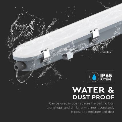 Corpo illuminante fluorescente tecnico a LED con sensore di movimento e crepuscolare LED/48W/230V IP65 6500K 150 cm