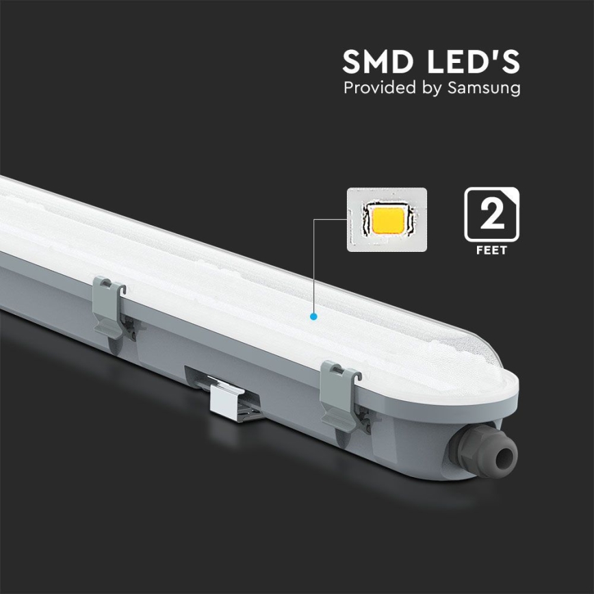 Apparecchio lineare LED tecnico SAMSUNG CHIP LED/18W/230V 6500K IP65 60 cm