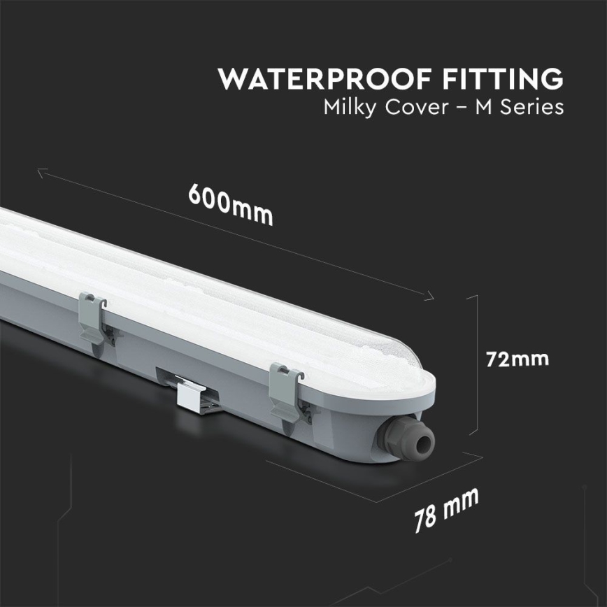 Apparecchio lineare LED tecnico SAMSUNG CHIP LED/18W/230V 6500K IP65 60 cm