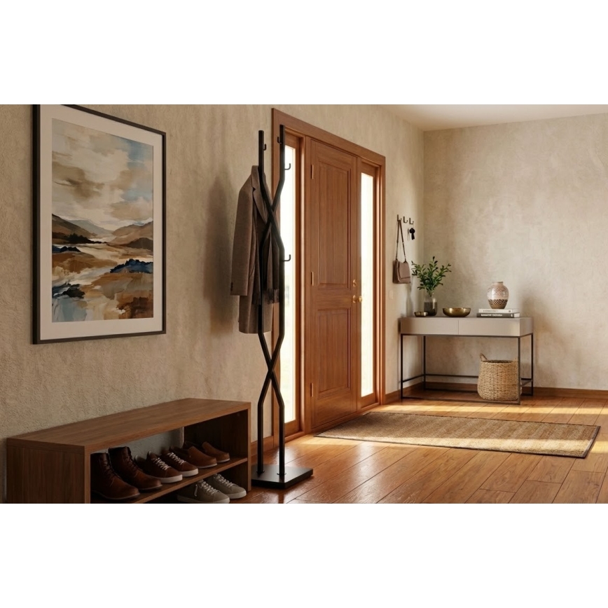 Appendiabiti a piantana 180x40 cm LARB nero