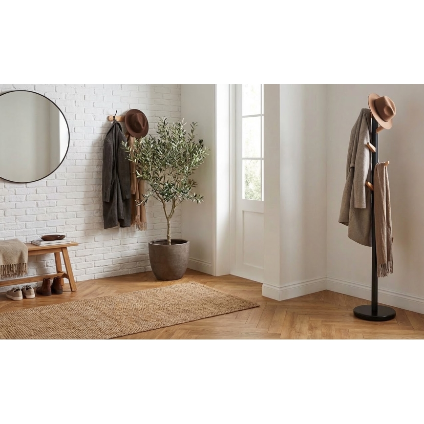 Appendiabiti a piantana DOMUS 177x28 cm nero/beige