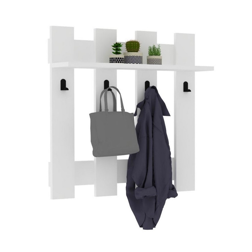 Appendiabiti da parete CARINA 70x70 cm bianco