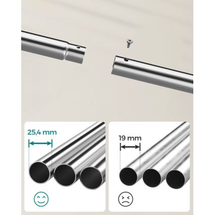Appendiabiti da terra mobile LINEA, argento
