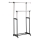 Appendino mobile in metallo 170x142 cm nero/cromo lucido