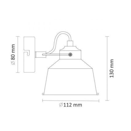 Applique 1xE14/8W/230V