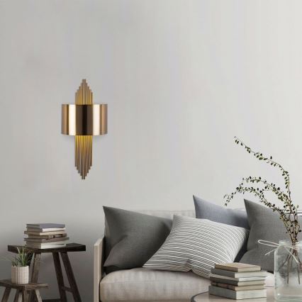 Applique 1xE27/40W/230V oro/rame