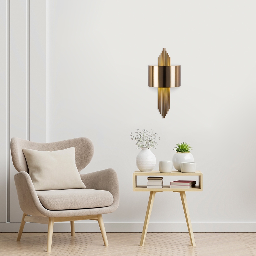 Applique 1xE27/40W/230V oro/rame