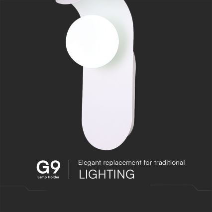 Applique 1xG9/5W/230V bianco