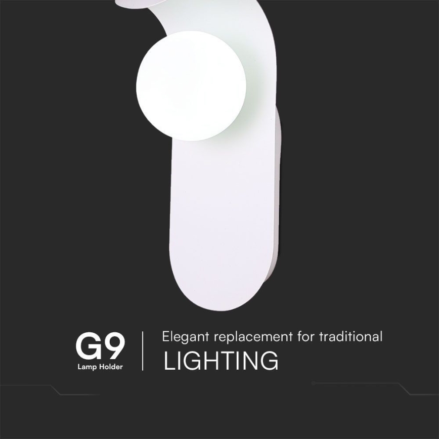 Applique 1xG9/5W/230V bianco