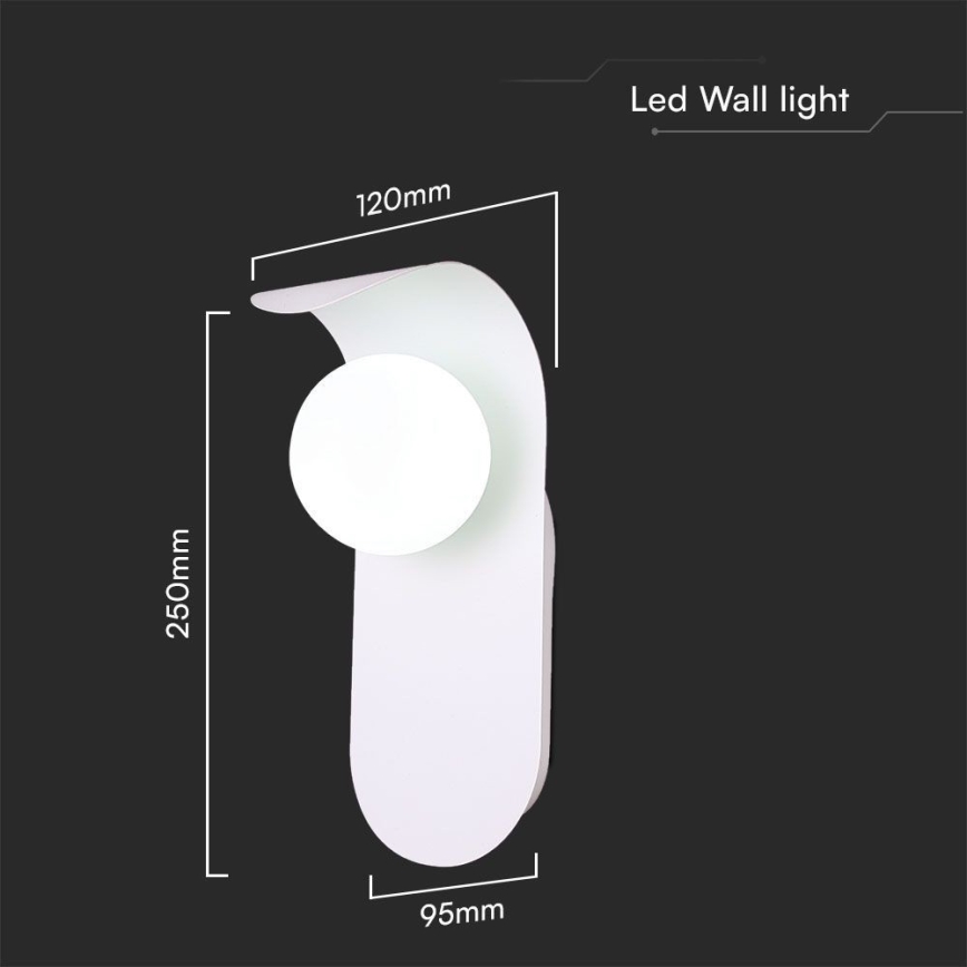 Applique 1xG9/5W/230V bianco